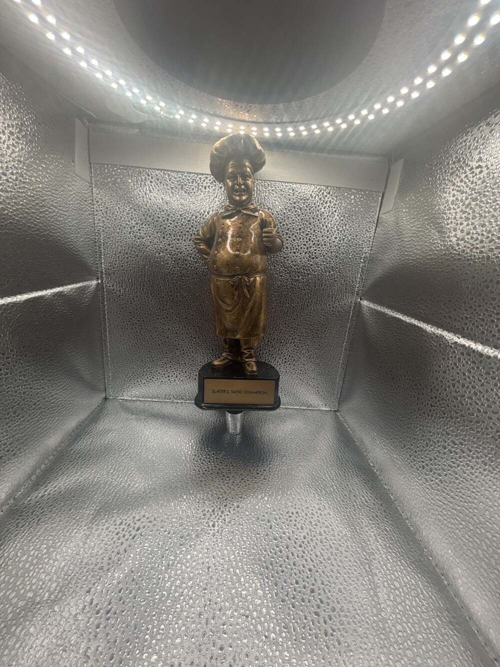 Crown Awards Chef Sculpture Award with SLATER'S 50/50 CHAMPION
